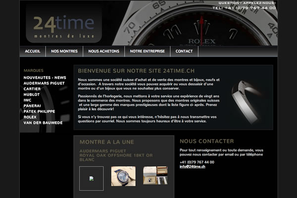 Réalisation du site internet 24time