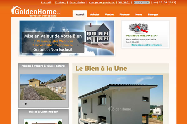 réalisation site web goldenhome